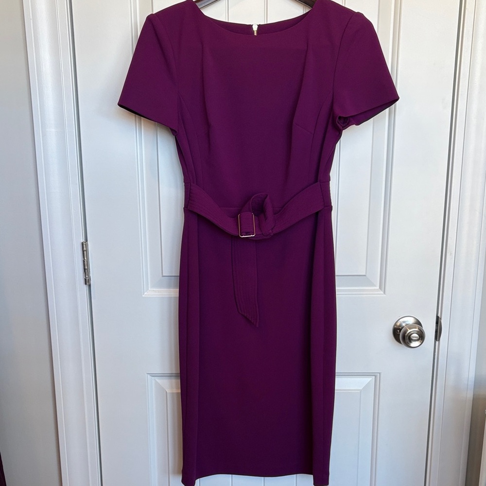 Calvin Klein Rich Purple Midi Dress